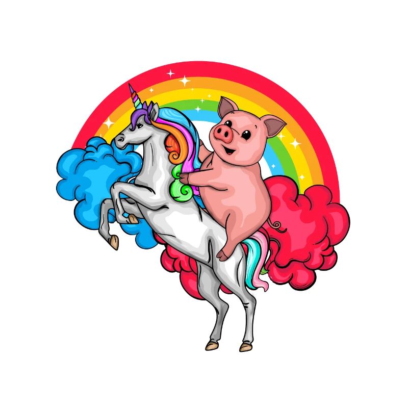 Einhorn Geschenk Mädchen Regenbogen Schwein