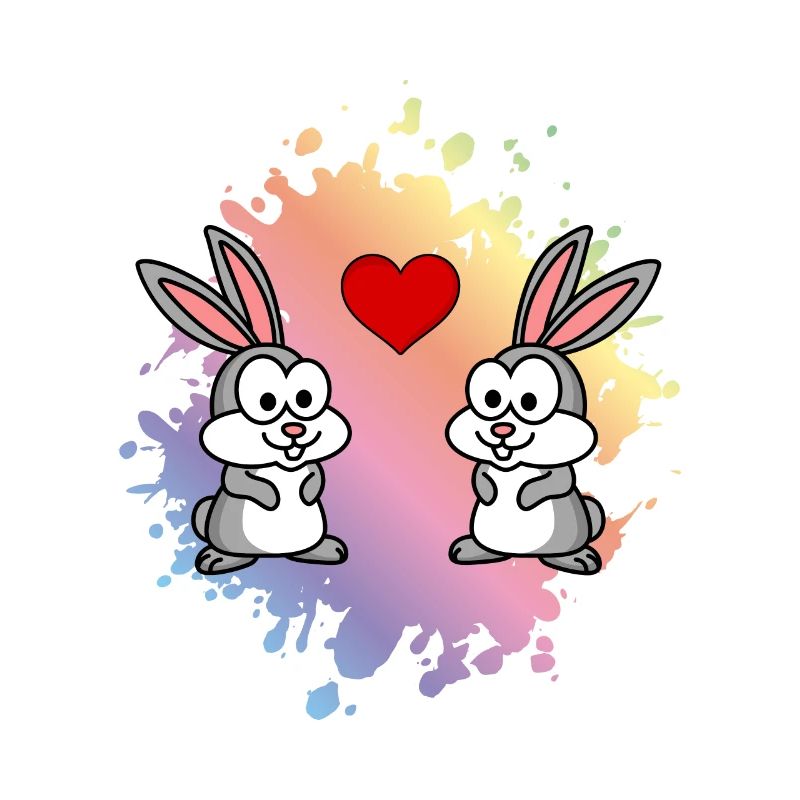 Hase Comic Paar Liebe