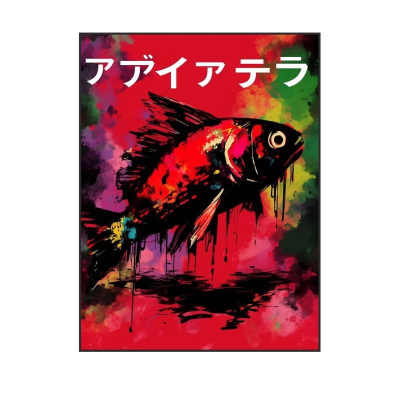 Affiche de poisson japonais