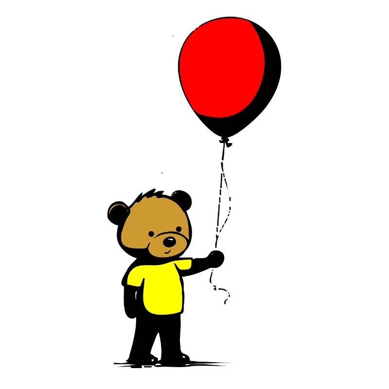 A bear with balloon