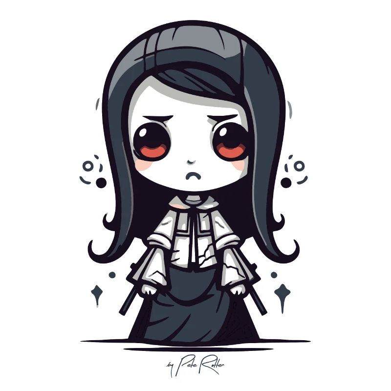 Chibi Japanisches Samurai-Mädchen