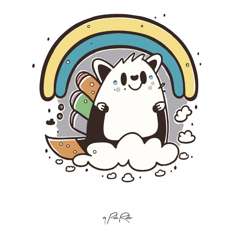 Rongeur arc-en-ciel super doux et mignon