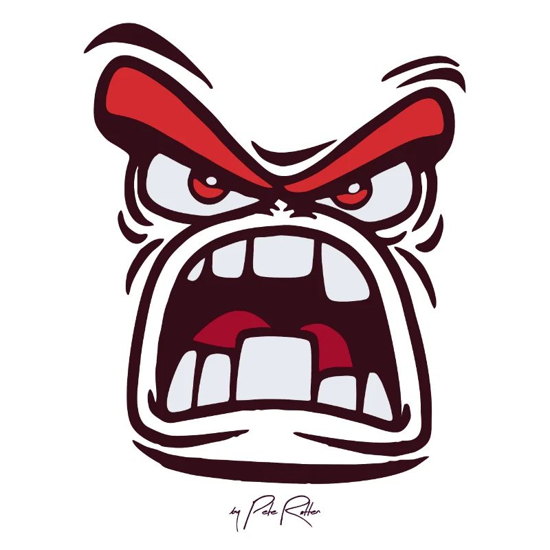 Angry angry face