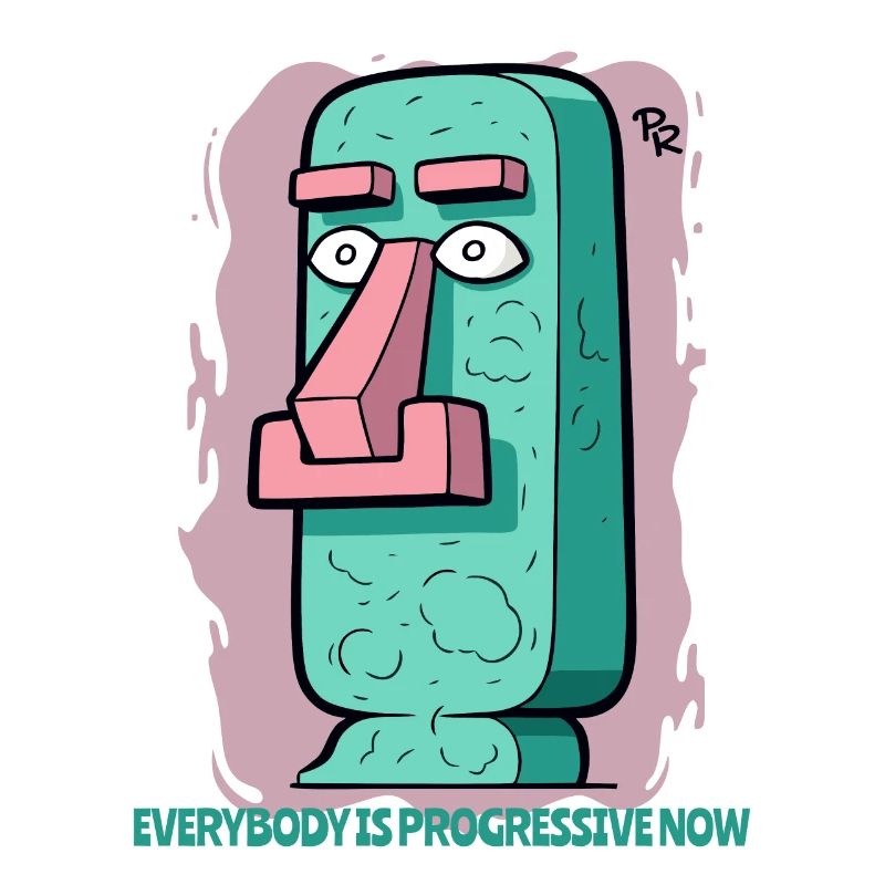 modern, advanced moai statue Easter Island