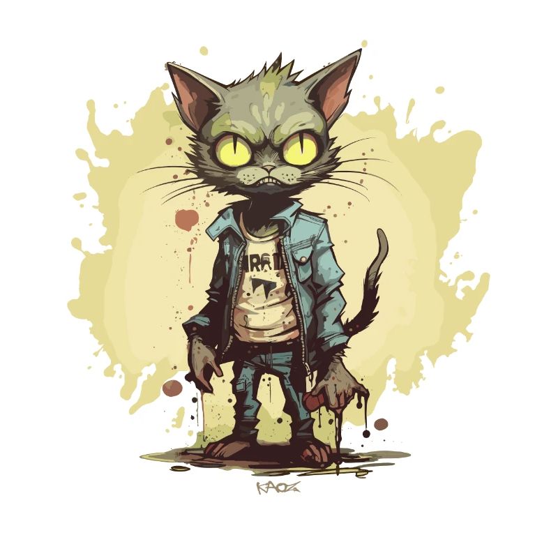 Mode stylée : chat zombie