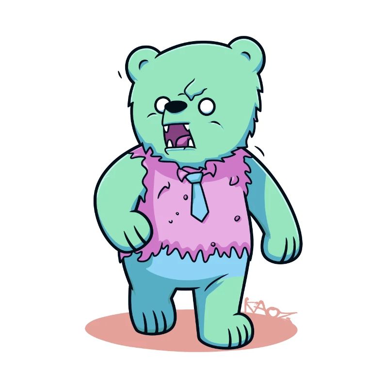Angry Funny Candy Colors Bear