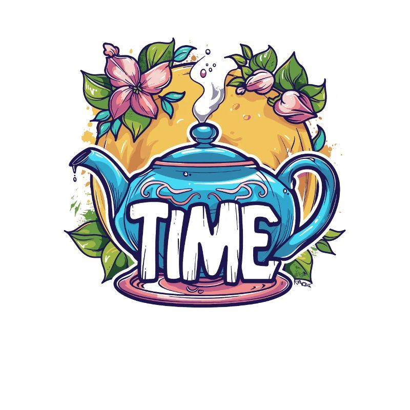 This teapot says it's tea time