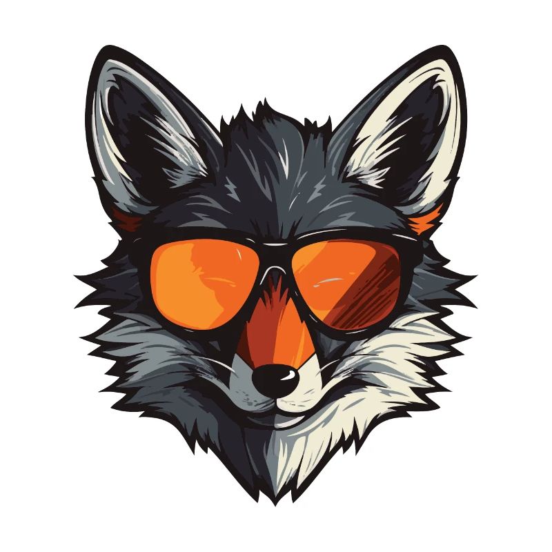 Fox Head Portrait Cool