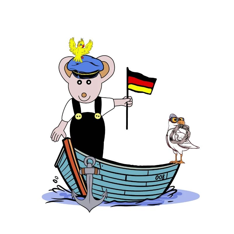 maritim Maus Möwe Boot Boote Matrose Seefahrt