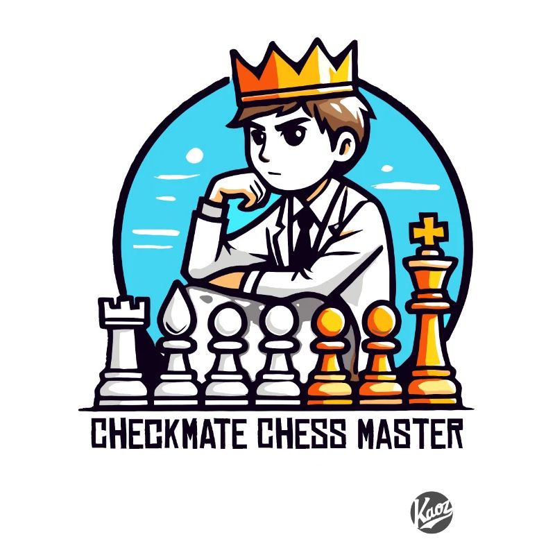 Checkmate Boy with Crown Master in Chess