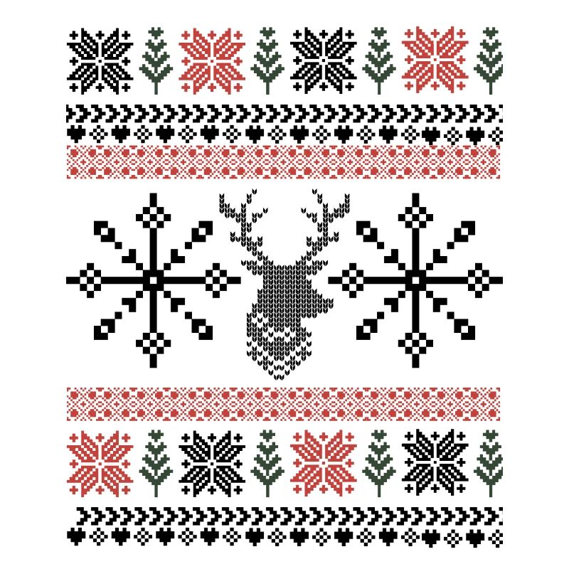 Retro Christmas Pixel Pattern