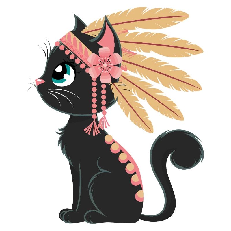 Boho Feder Katze