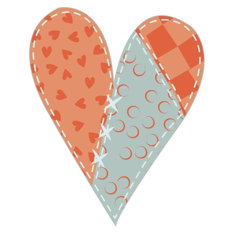 Patchwork Heart No12