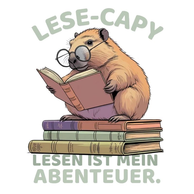 Lese - Capybara: Der Bücherwurm