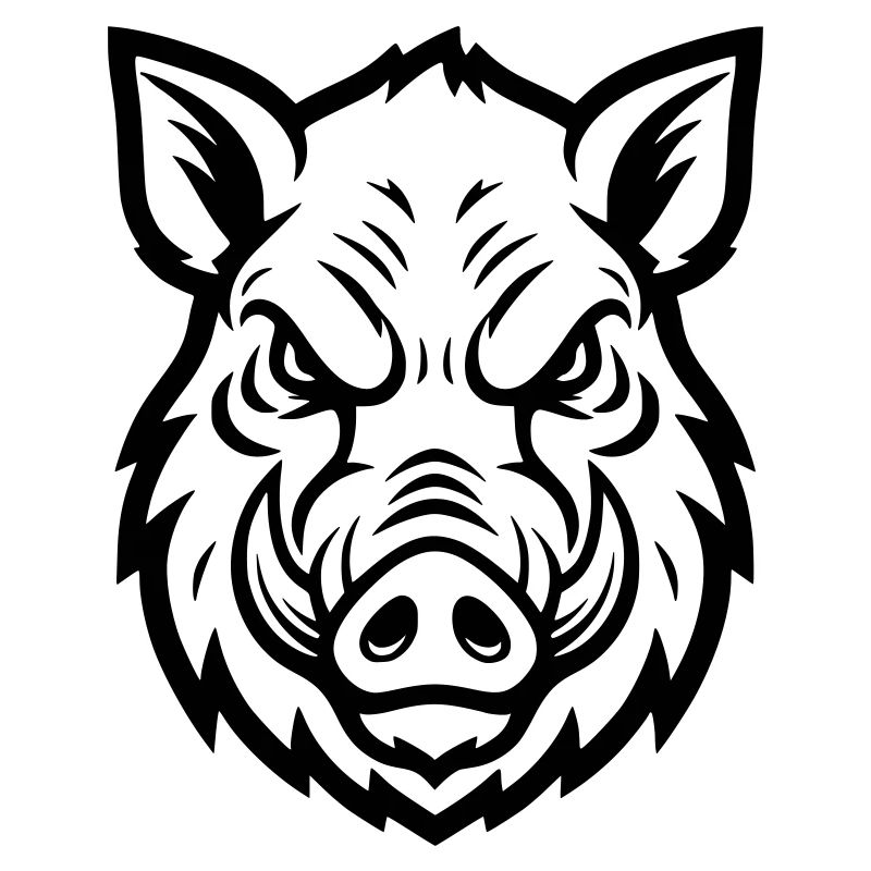 Wild Boar Head Boar Aggressive Vector