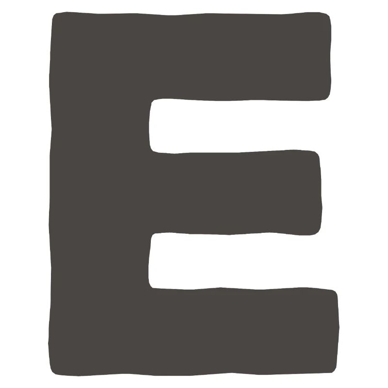 Minimal Letter E Bold Monogram Typography