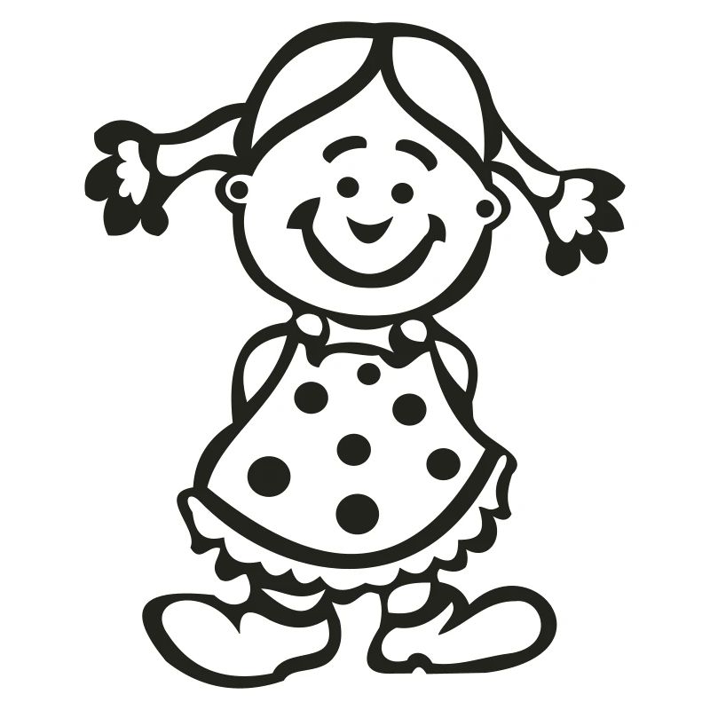 Fille joyeuse avec une robe à pois