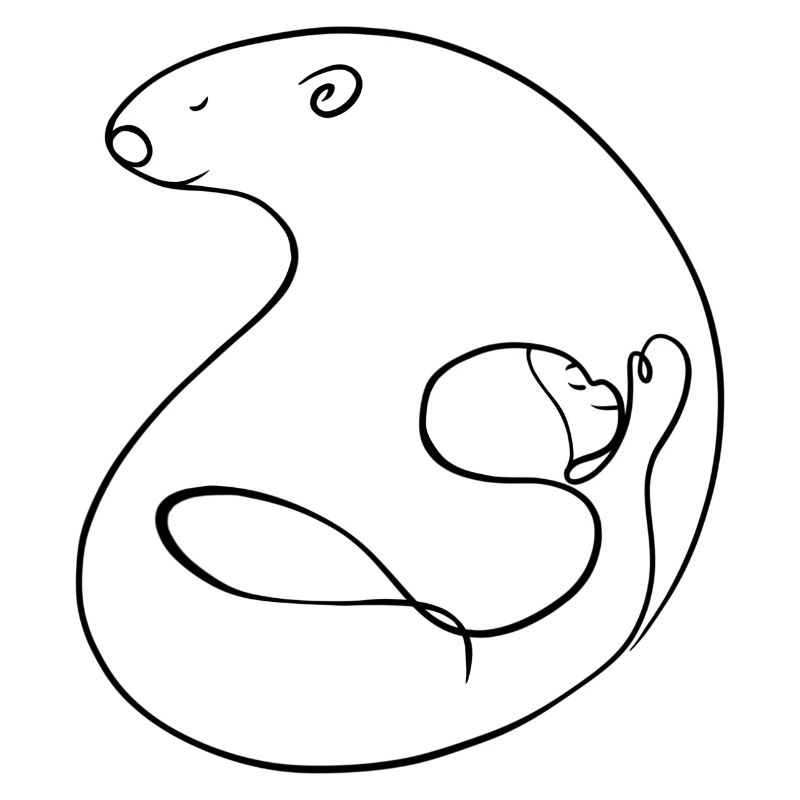 Mädchen und Bär umarmen