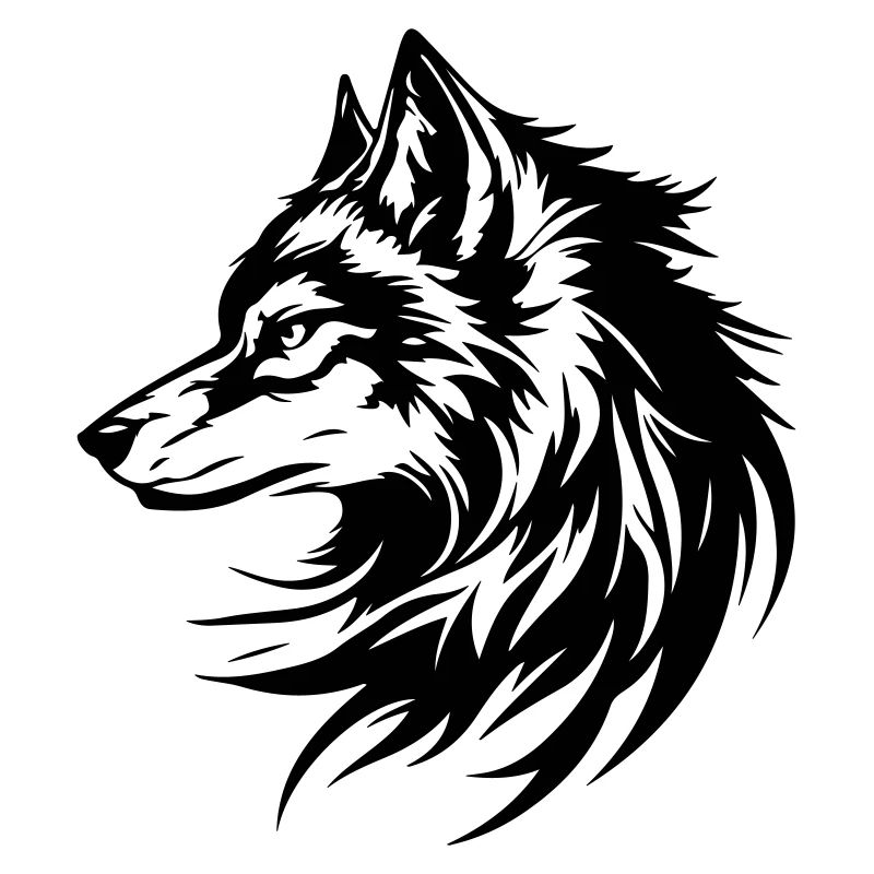 Wolf Head Silhouette