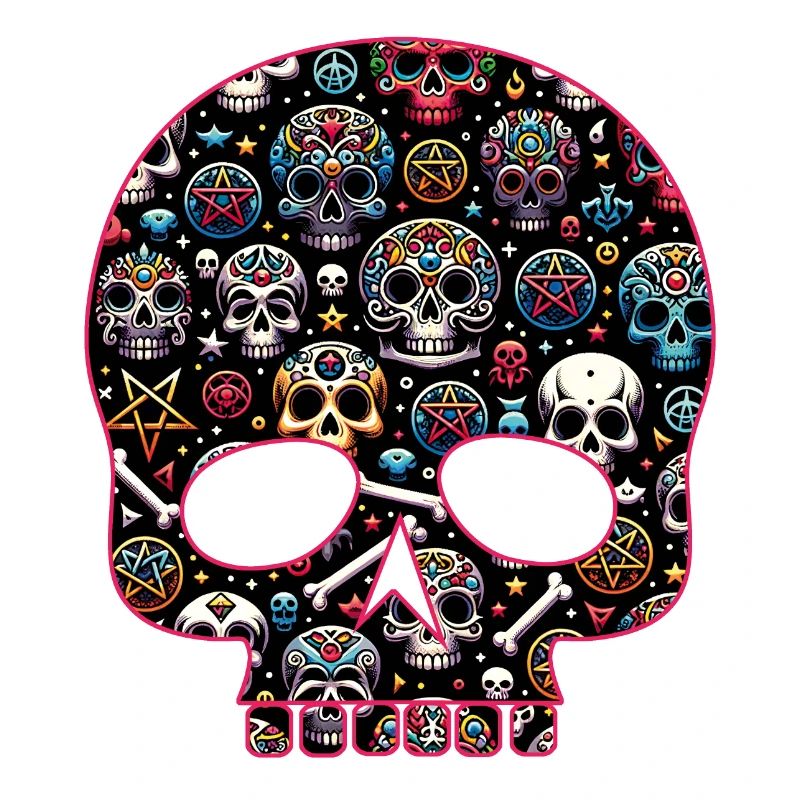 Buntes dekoratives Skullmuster