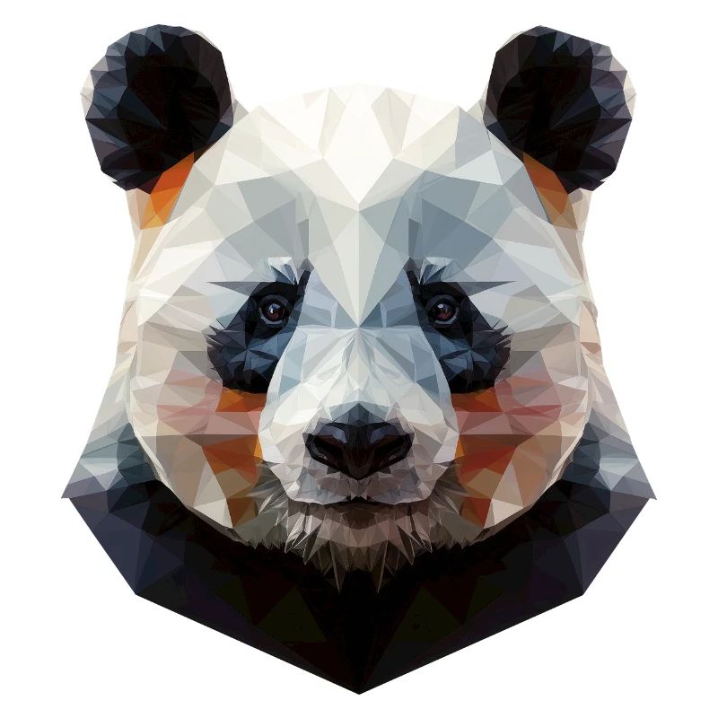 Conception du logo Panda I Low Poly Art
