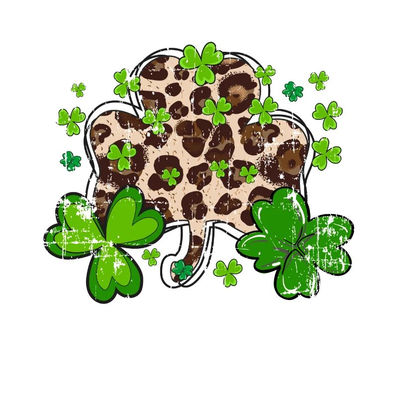 St. Patrick's Day, Kleeblatt, Klee Distressed
