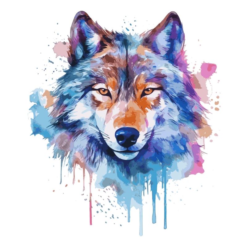 Aquarell Wolf