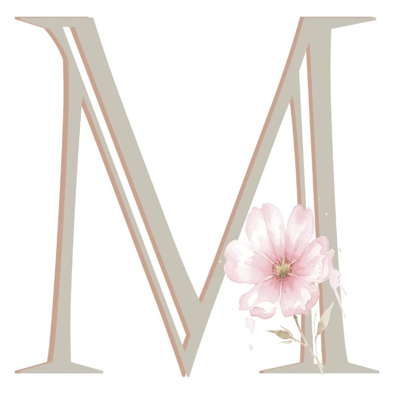Florales Monogramm M