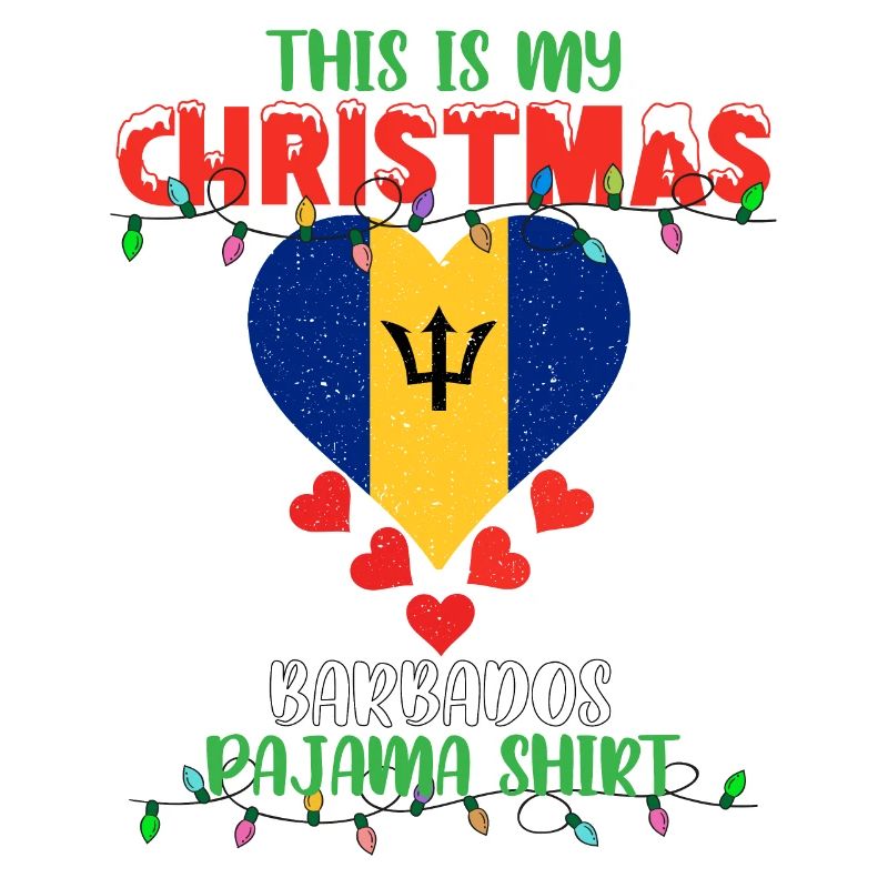 C’est mon pyjama drapeau de Noël de la Barbade