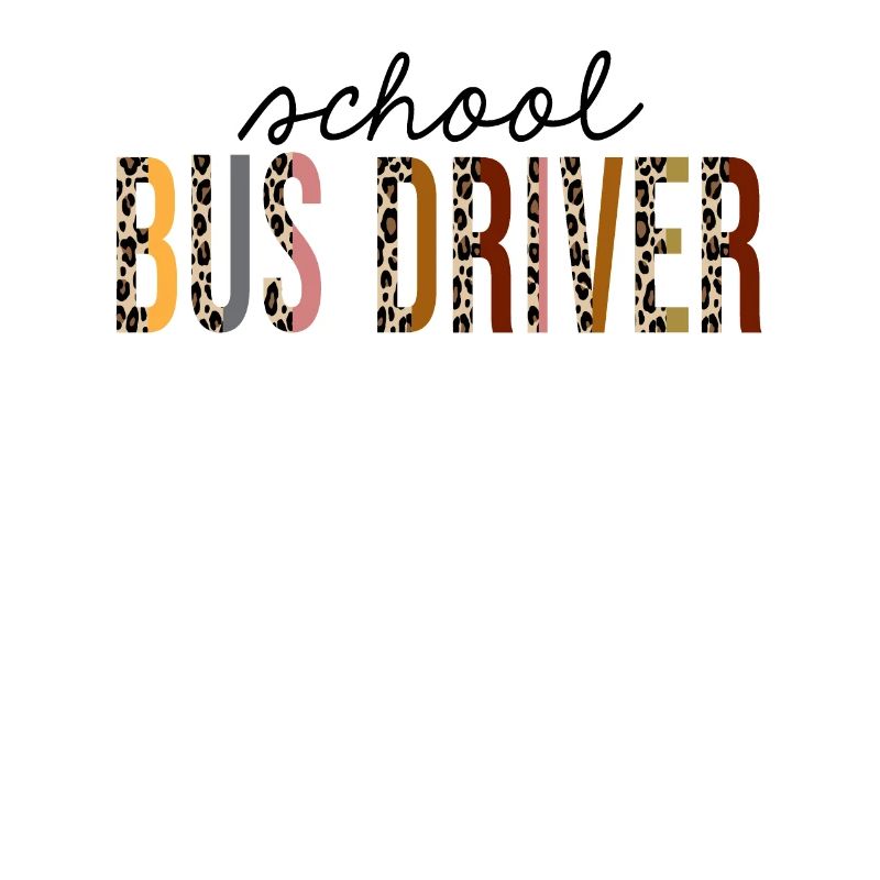 Schoolbus Driver Leopard Print Funny