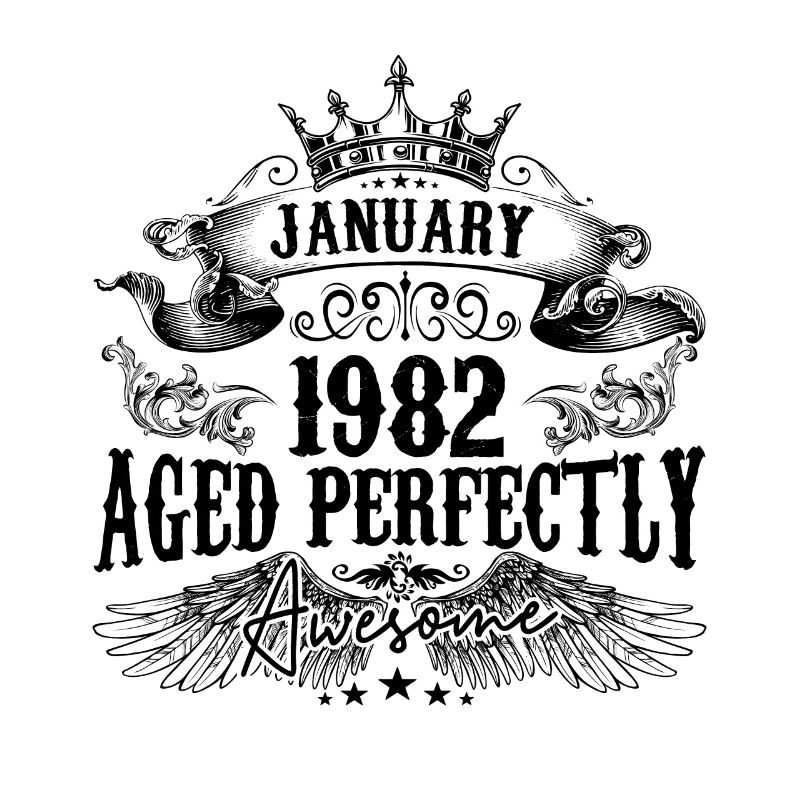 1982 | Januar Aged Perfectly 1982 Geburtstagsgeschenk