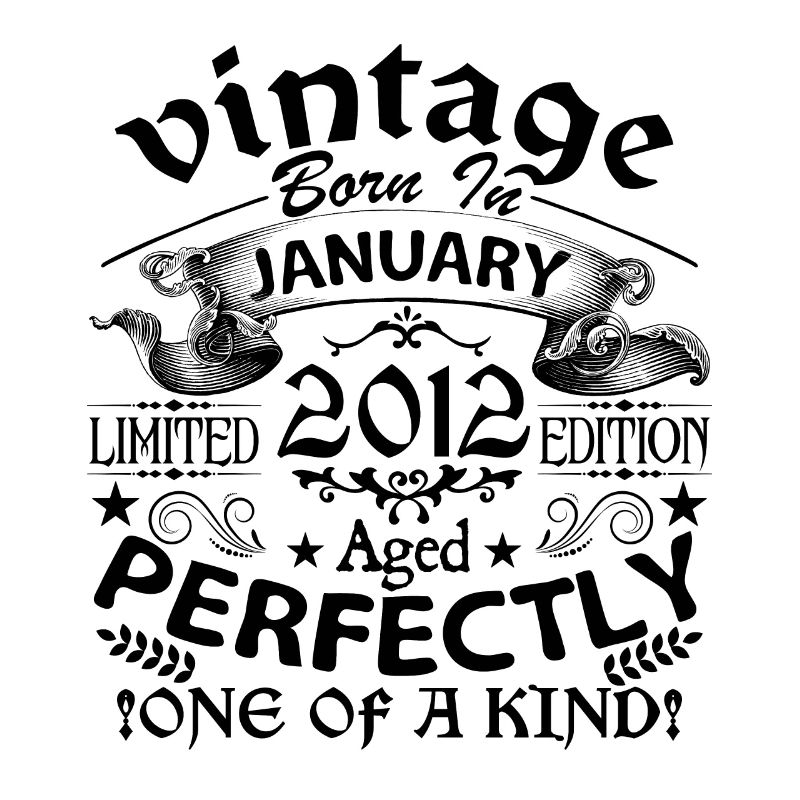 Janvier 2012 | Vintage 2012 | né en Janvier