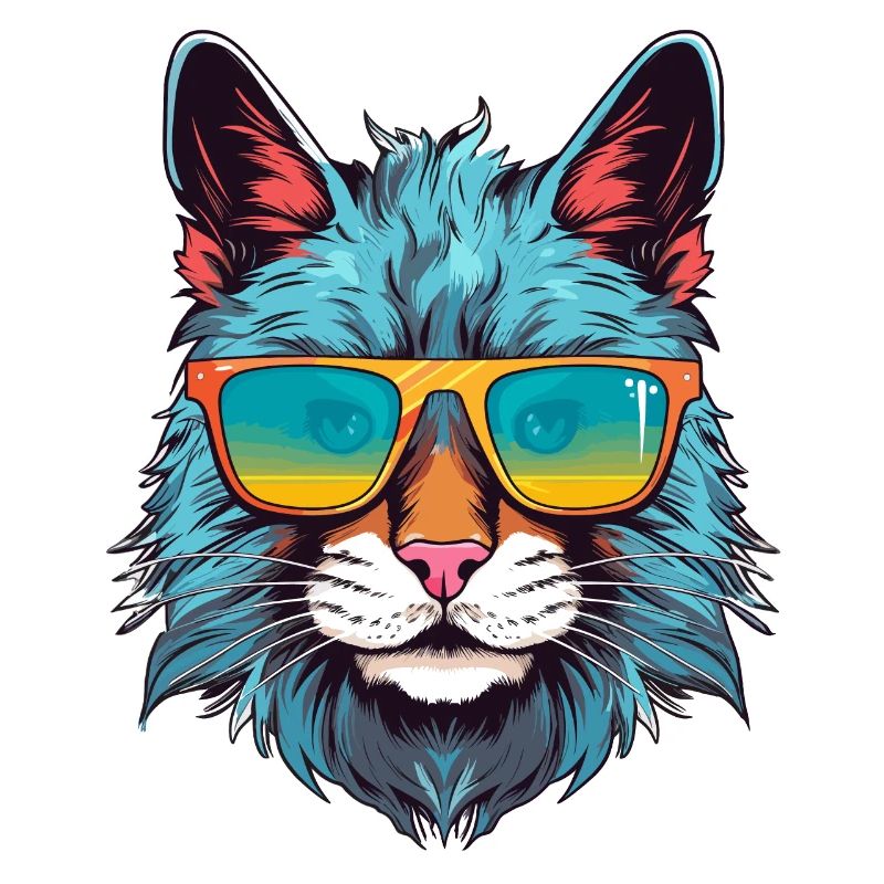 Luchs mit Sonnenbrille