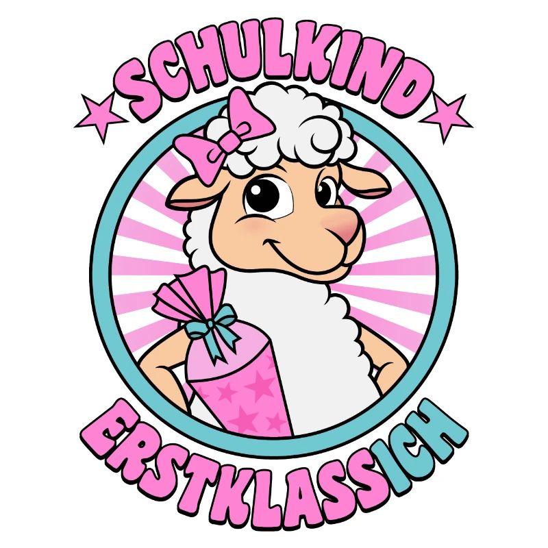 Schulkind Erstklassich Schäfchen Einschulung