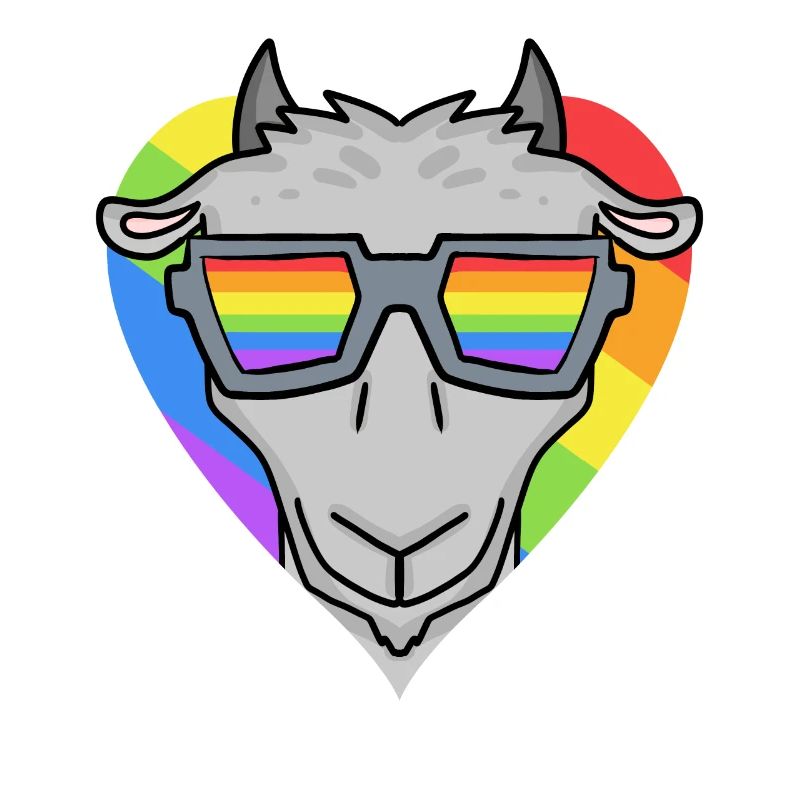 LGBT Tier Ziege Regenbogen