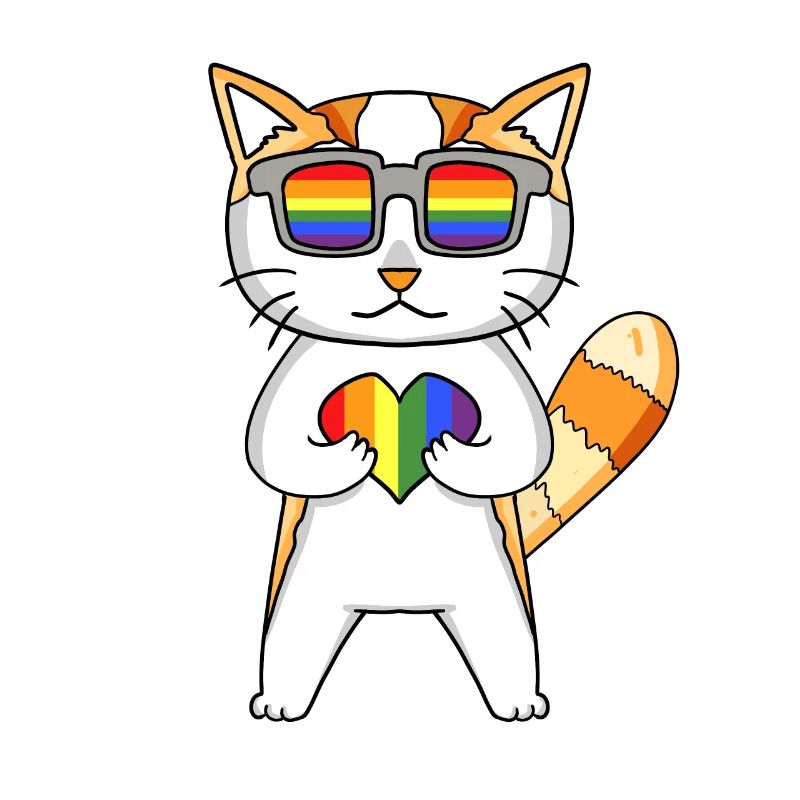 LGBT Katze Regenbogen