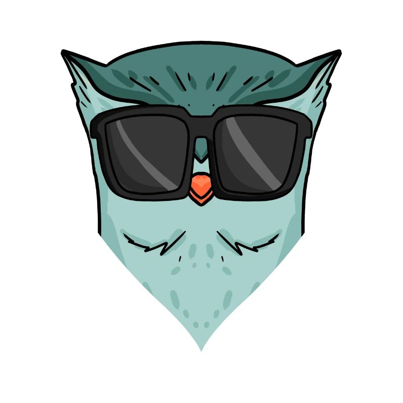 Coole Eule mit Sonnenbrille