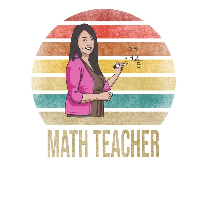 Professeur de mathématiques École de mathématiques Retro Sunset