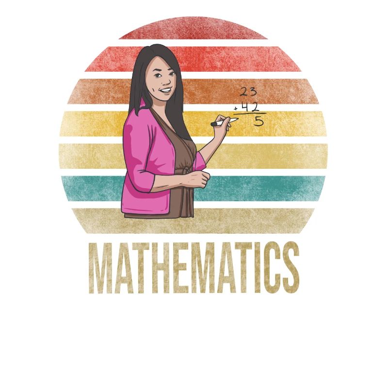 Professeur de mathématiques École de mathématiques Retro Sunset