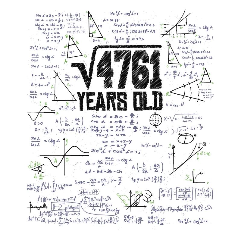 Square Root of 4761 Math Nerd 69th Birthday
