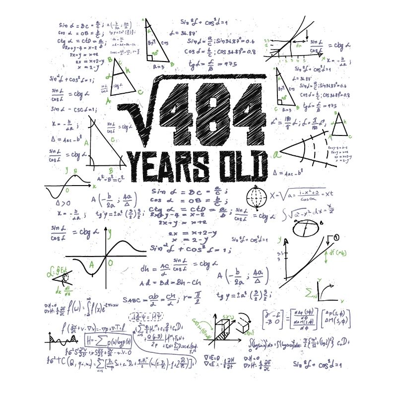 Square root of 484 math nerd 22nd birthday