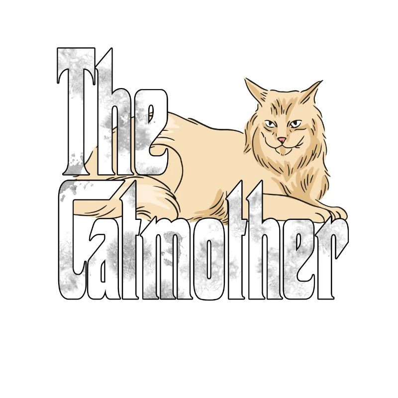 Chat Maman La Catmère Chat Folle Chat Mère Kitty Maman