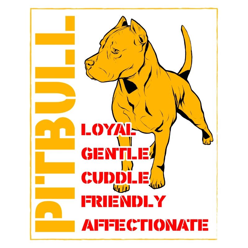 Pitbull loyal doux câlin amical affectueux