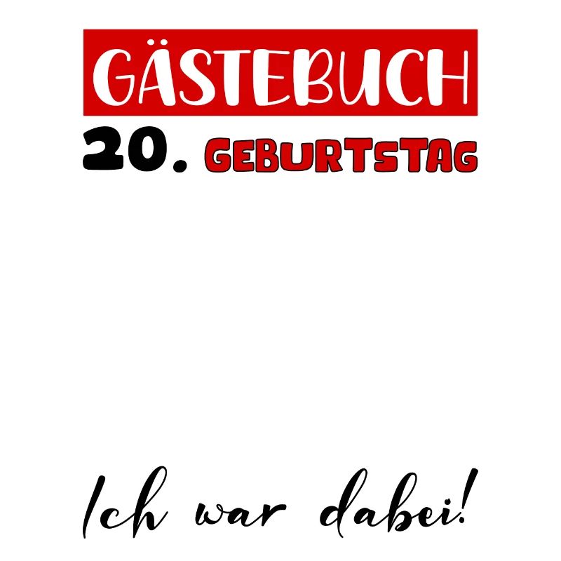20. Geburtstag Geschenk Mädchen Jungen Gästebuch