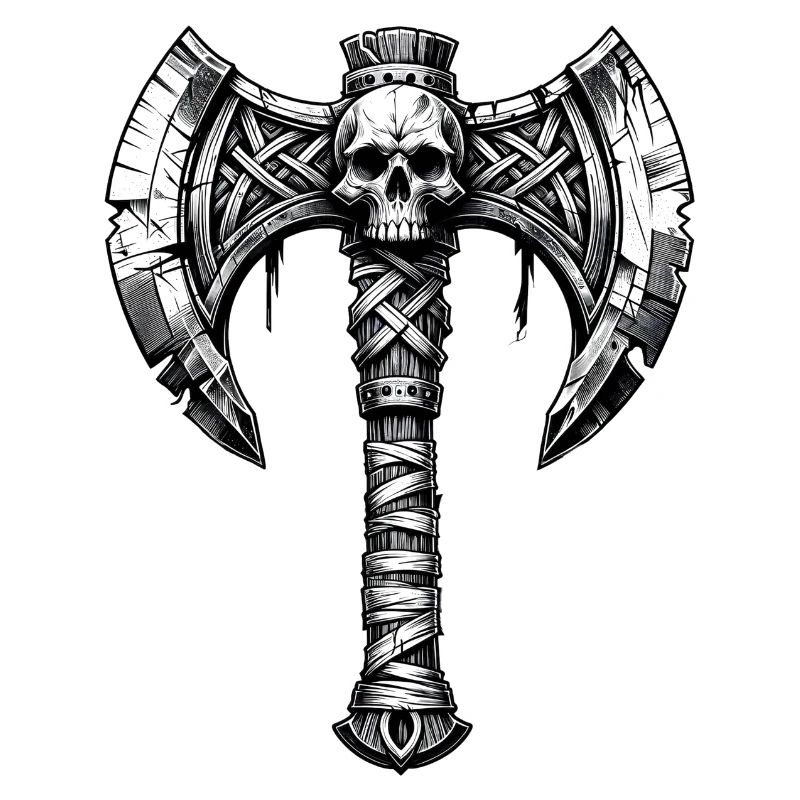 Axe throwing axe skull design