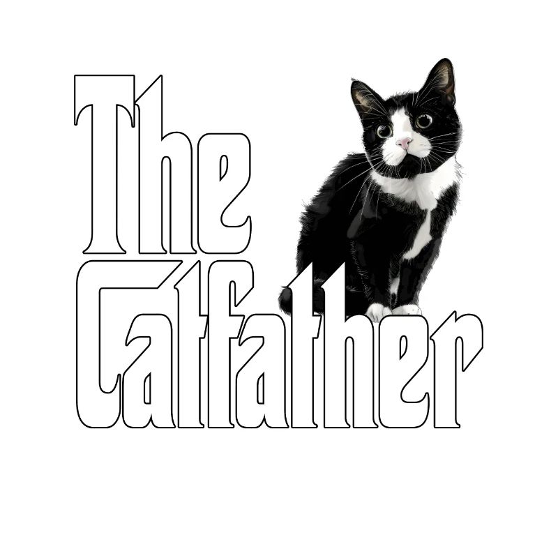 Chat Papa Le Catfather Crazy Cat Père Kitty Daddy