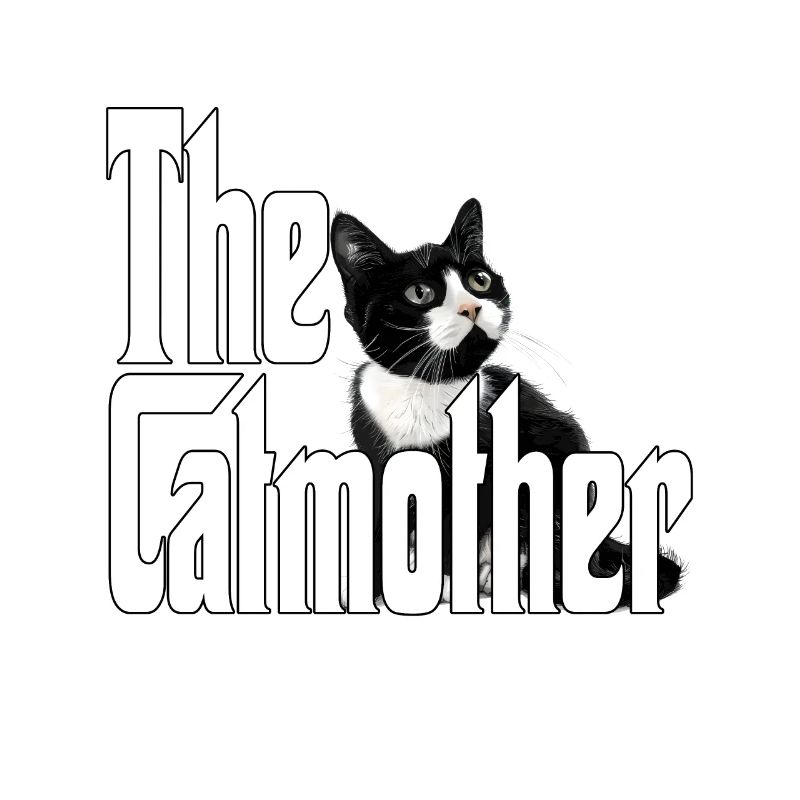 Chat Maman La Catmère Chat Folle Chat Mère Kitty Maman