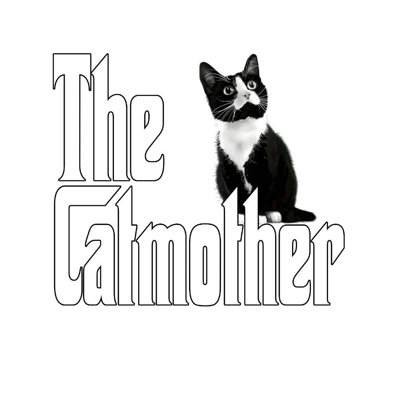 Chat Maman La Catmère Chat Folle Chat Mère Kitty Maman