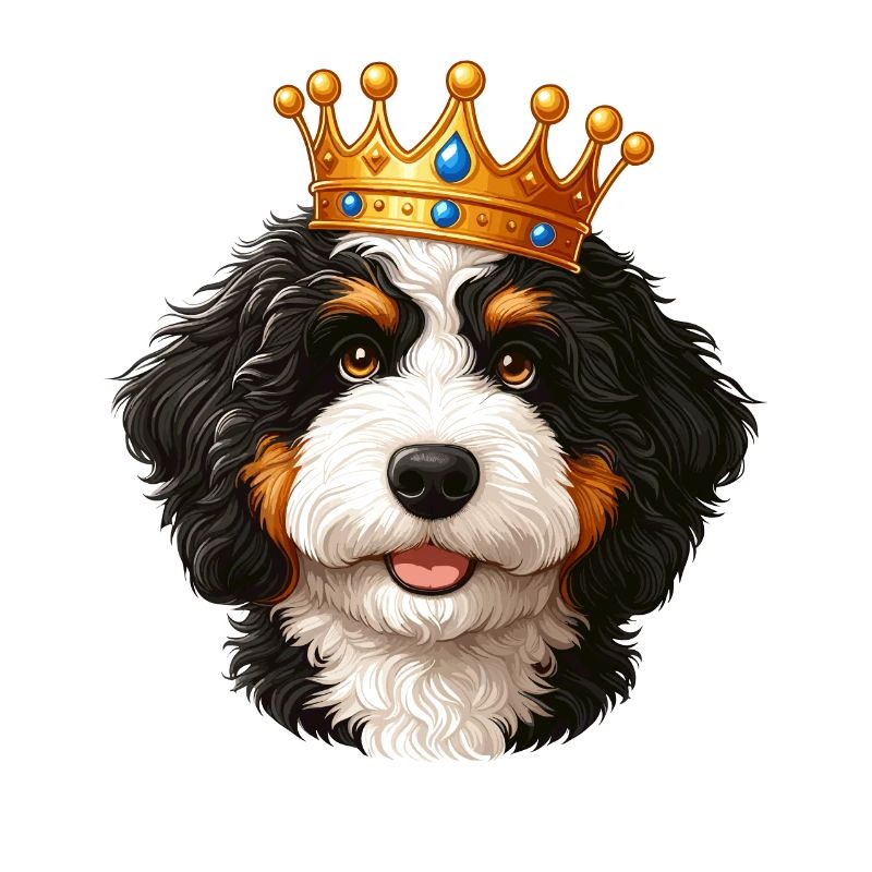 Bernedoodle Hund Krone