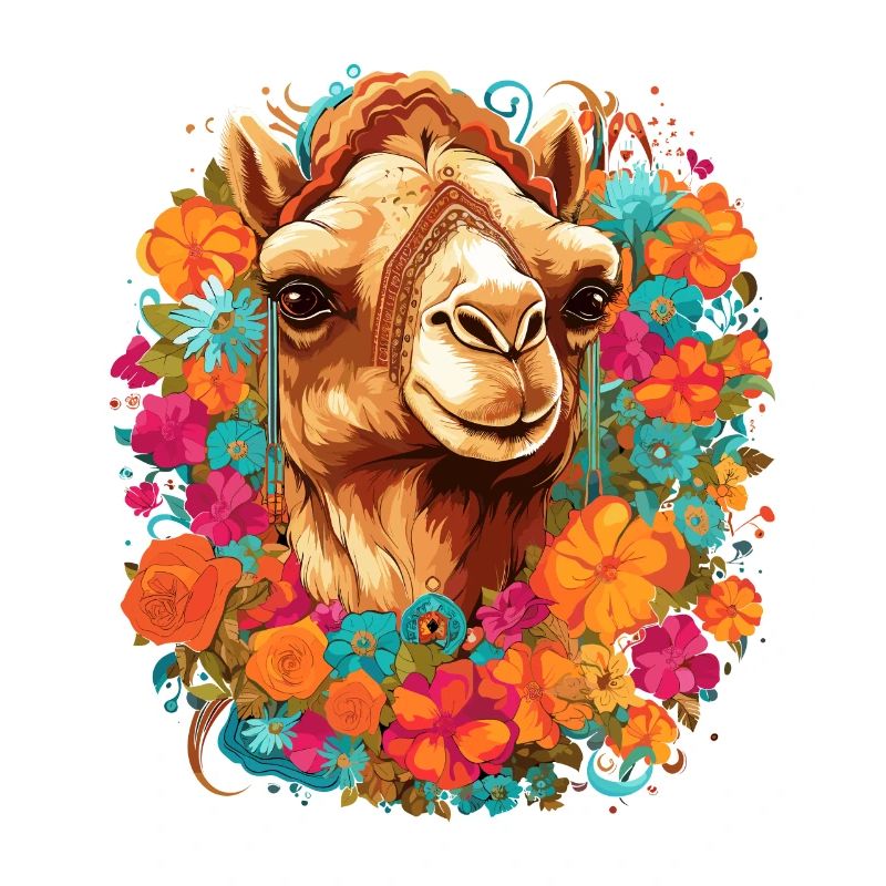 Kamel Kamelkopf Blumen